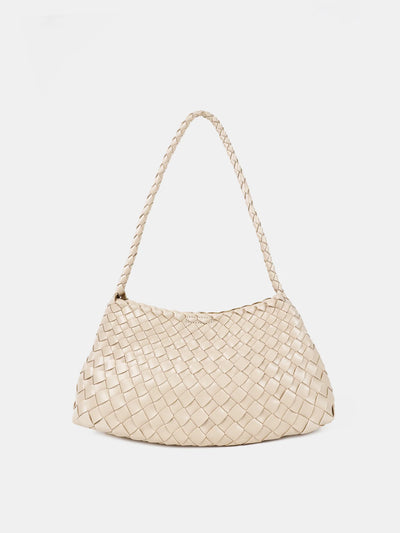 ROSELLE WOVEN SHOULDER BAG - IVORY