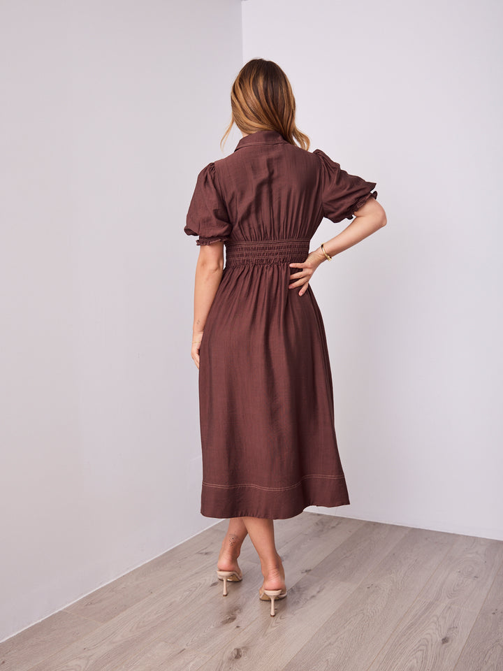 MARCIA DRESS - CHOCOLATE