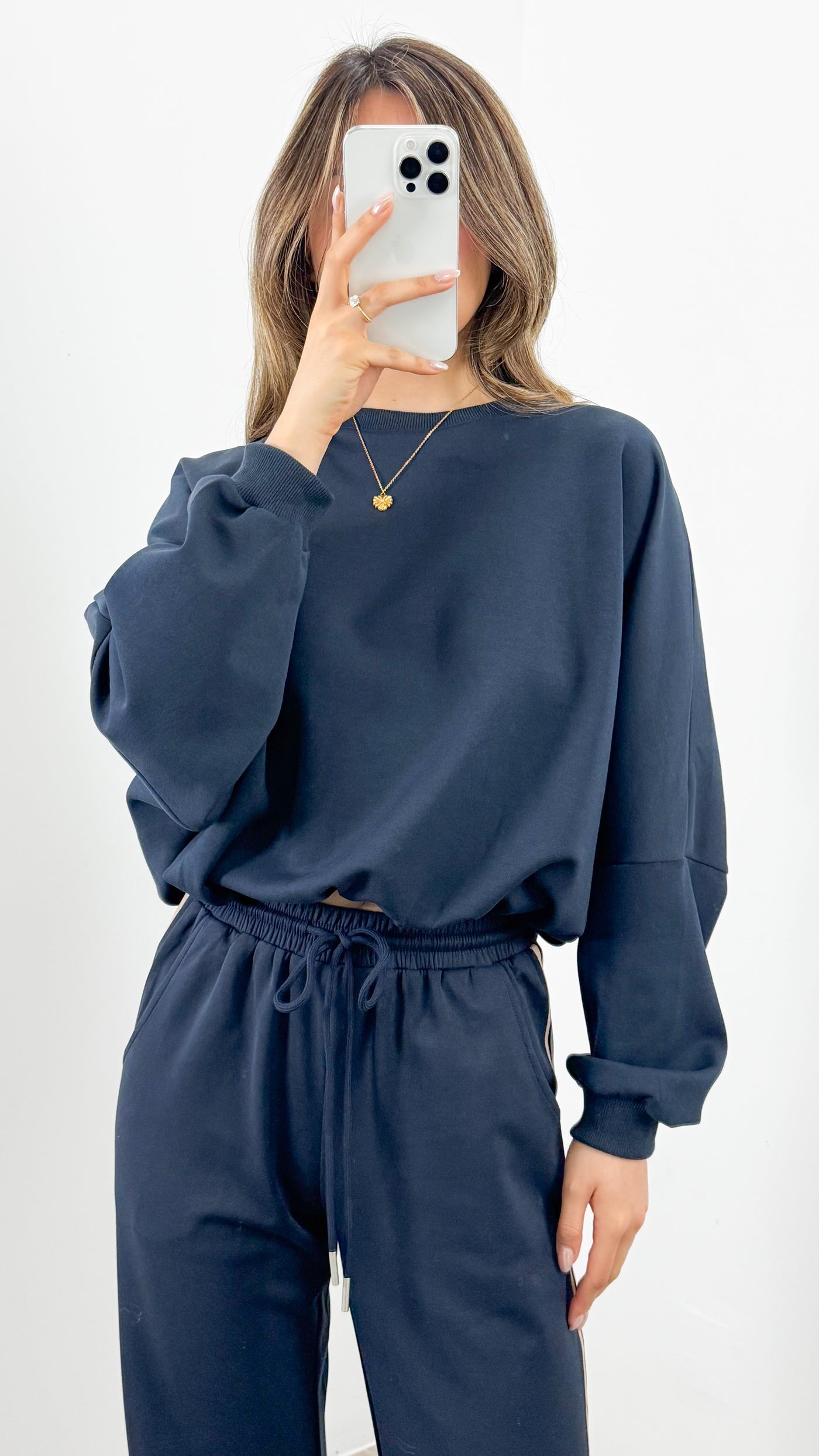 DANTE SWEAT TOP - NAVY