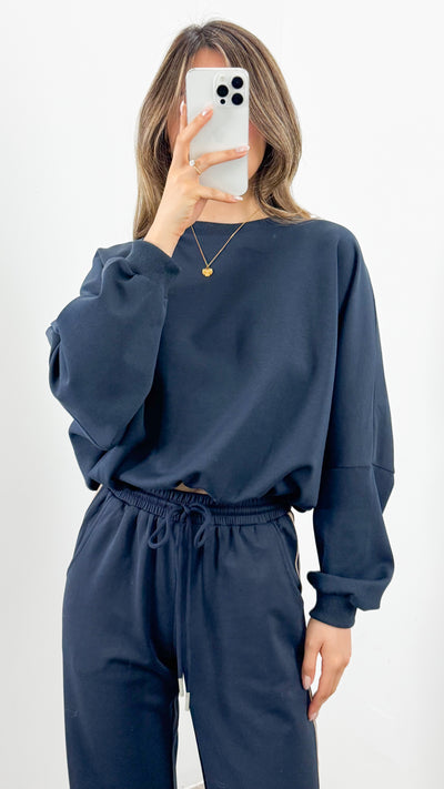 DANTE SWEAT TOP - NAVY