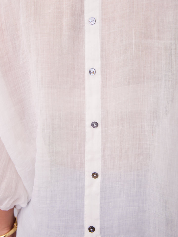 CATHY LINEN SHIRT - WHITE