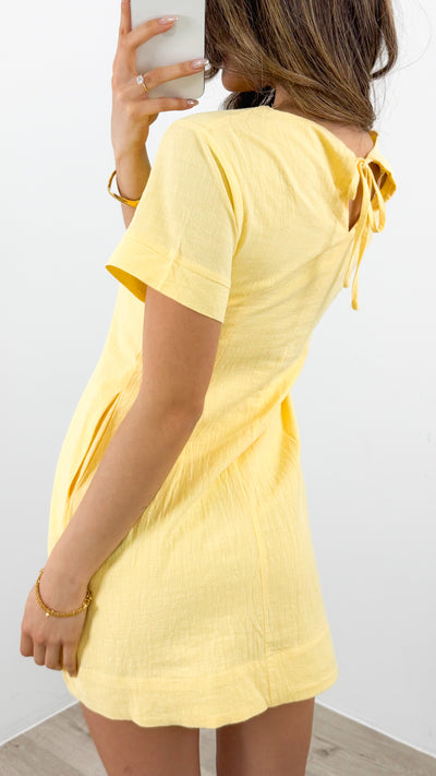 RENAE DRESS - LEMON