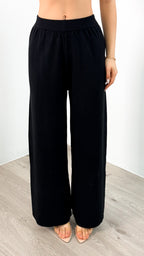 ENZA ZIP KNIT SET - BLACK