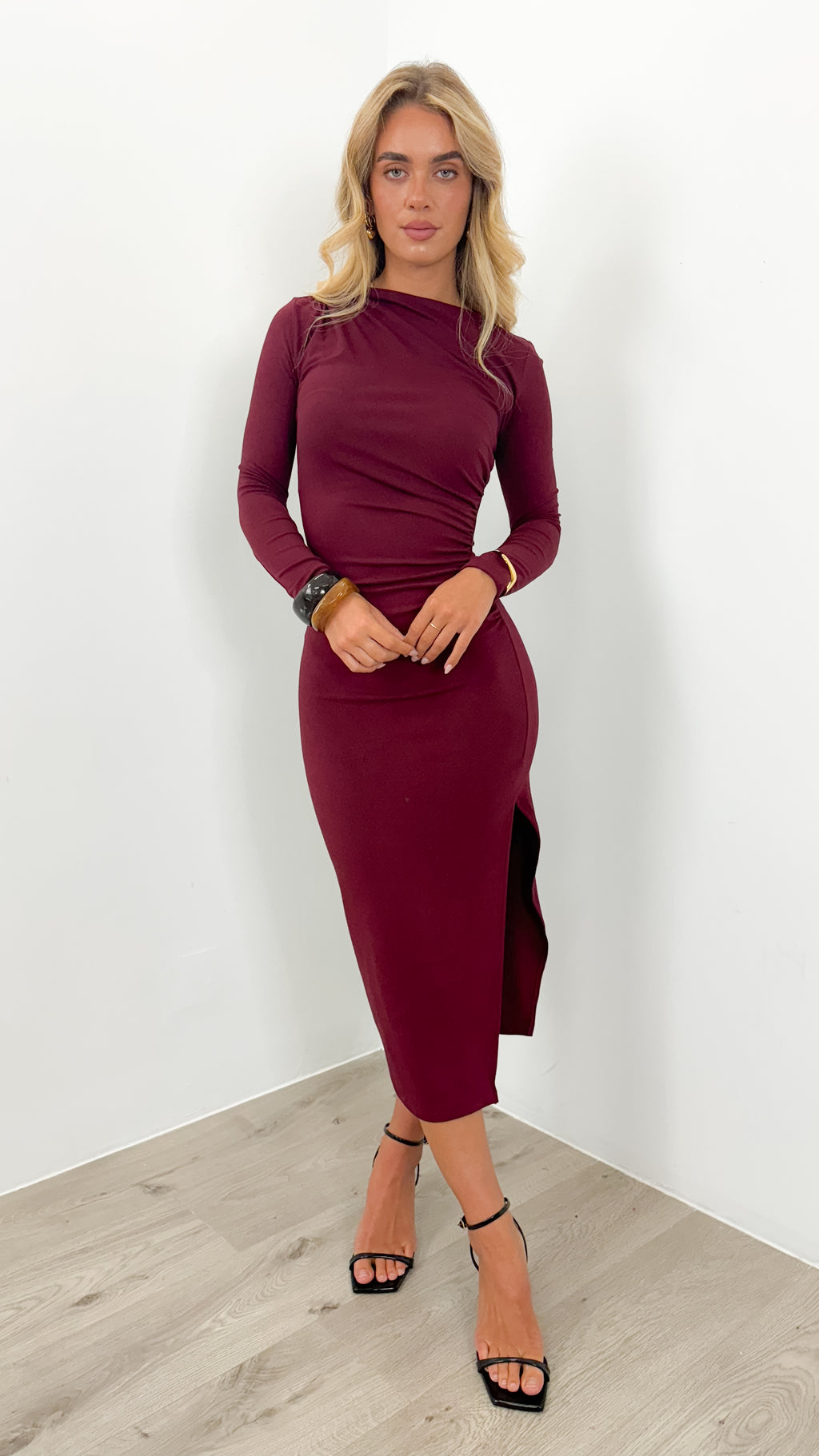 COLEMAN DRESS - MERLOT