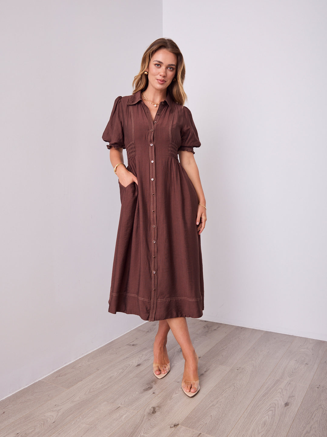 MARCIA DRESS - CHOCOLATE