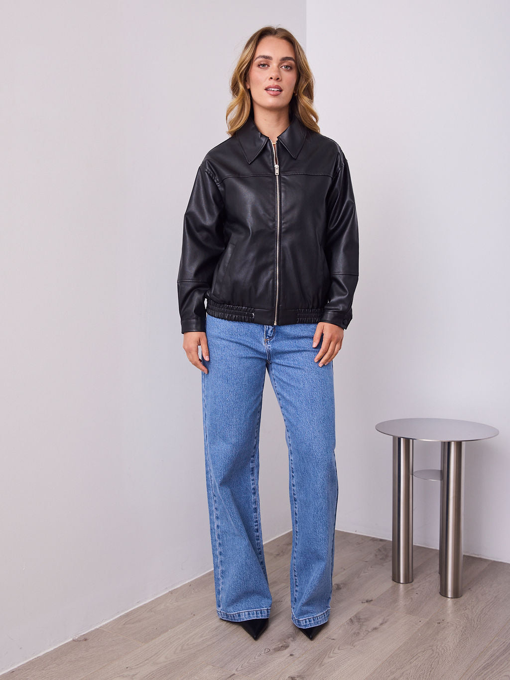 JAMISON PU JACKET - BLACK