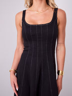 EVE DENIM DRESS - BLACK