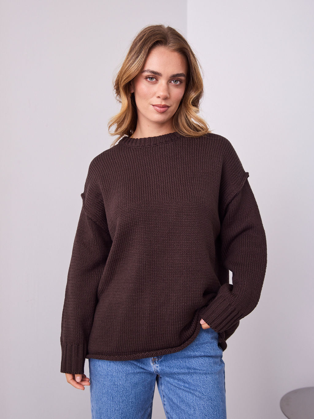 MARLO KNIT JUMPER- CHOCOLATE