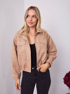 TULLY BOMBER JACKET - BEIGE