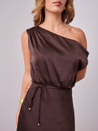 CHARLOTTE DRESS - CHOCOLATE