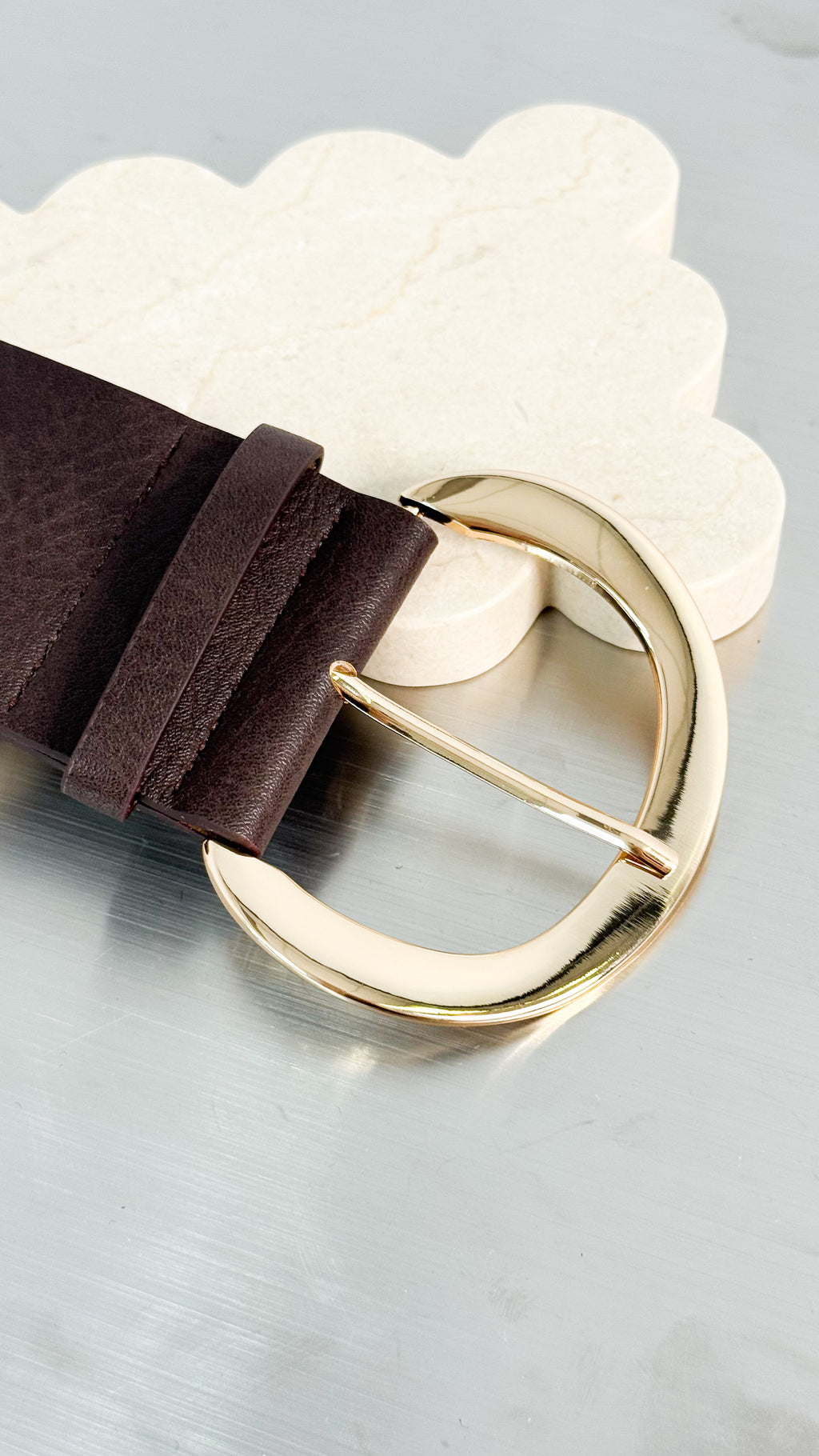 RINO THICK BELT - CHOCOLATE