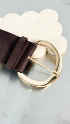 RINO THICK BELT - CHOCOLATE