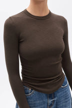 'BAYSE' KAELIN TOP - ESPRESSO