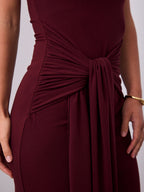 CELINE DRESS - MERLOT