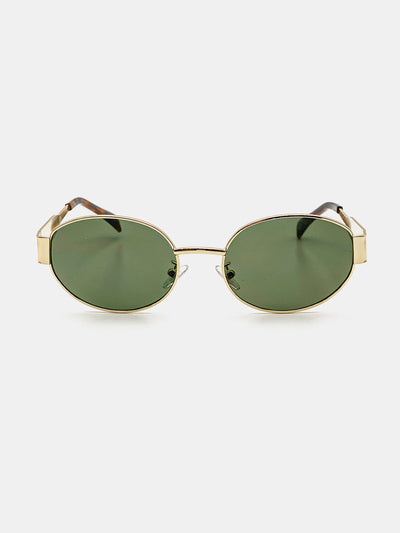 HELENA OVAL SUNNIES - GOLD/GREEN