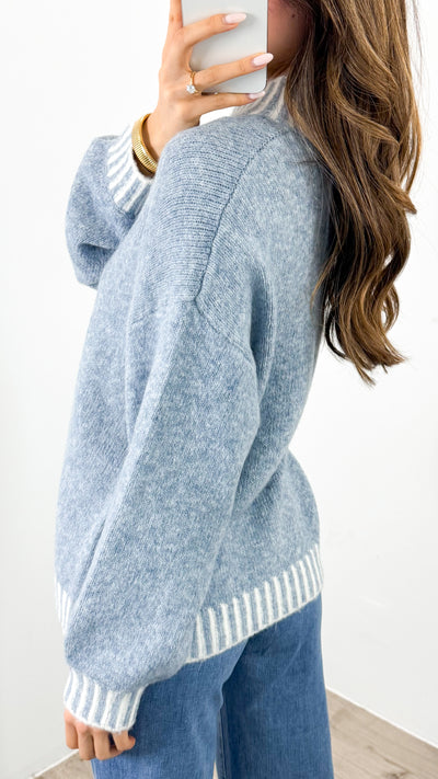 BESSIE STITCH KNIT - BLUE