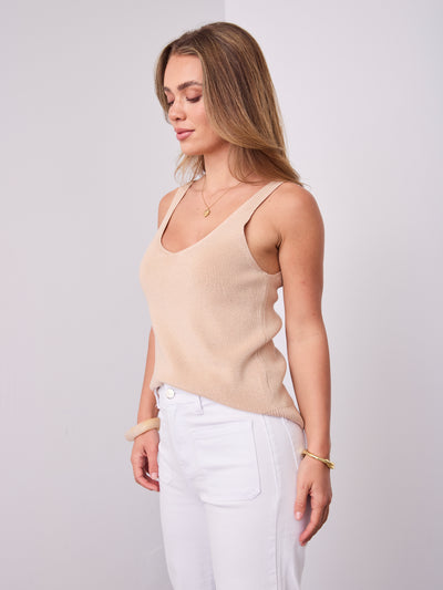 AUDREY SINGLET TOP - SAND