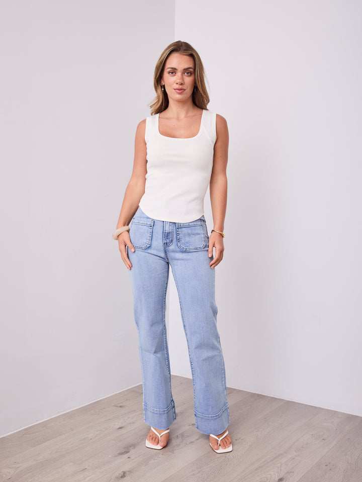 SATURDAY TANK TOP - WHITE