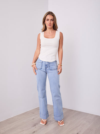 SATURDAY TANK TOP - WHITE