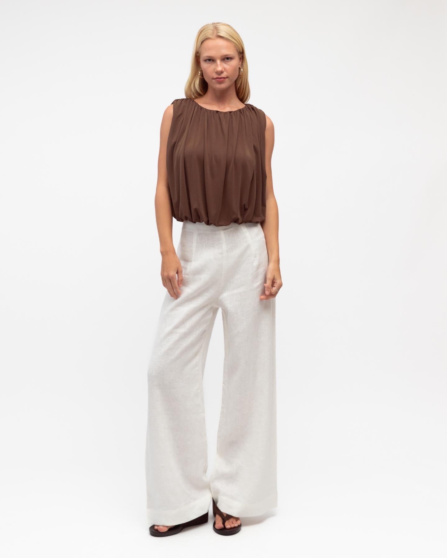 ELLIE TOP - CHOCOLATE