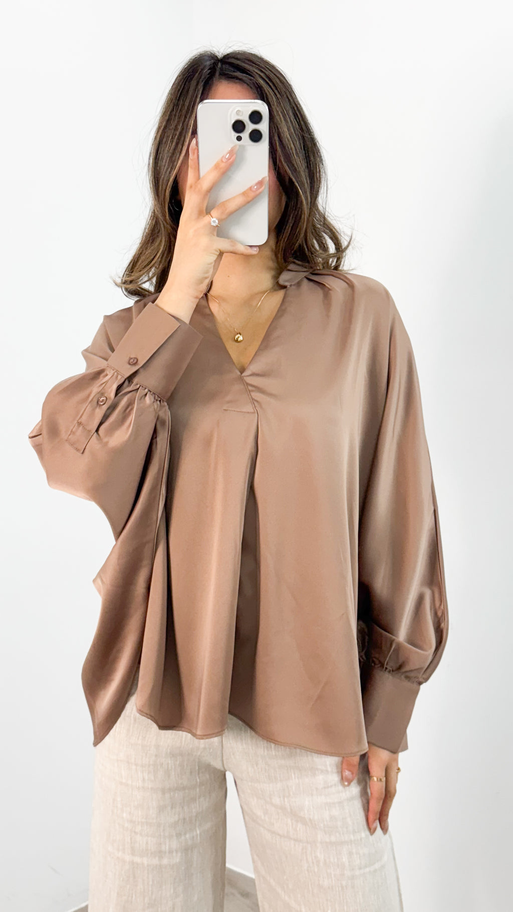 BELLA BLOUSE - COCOA