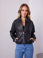 JAMISON PU JACKET - BLACK