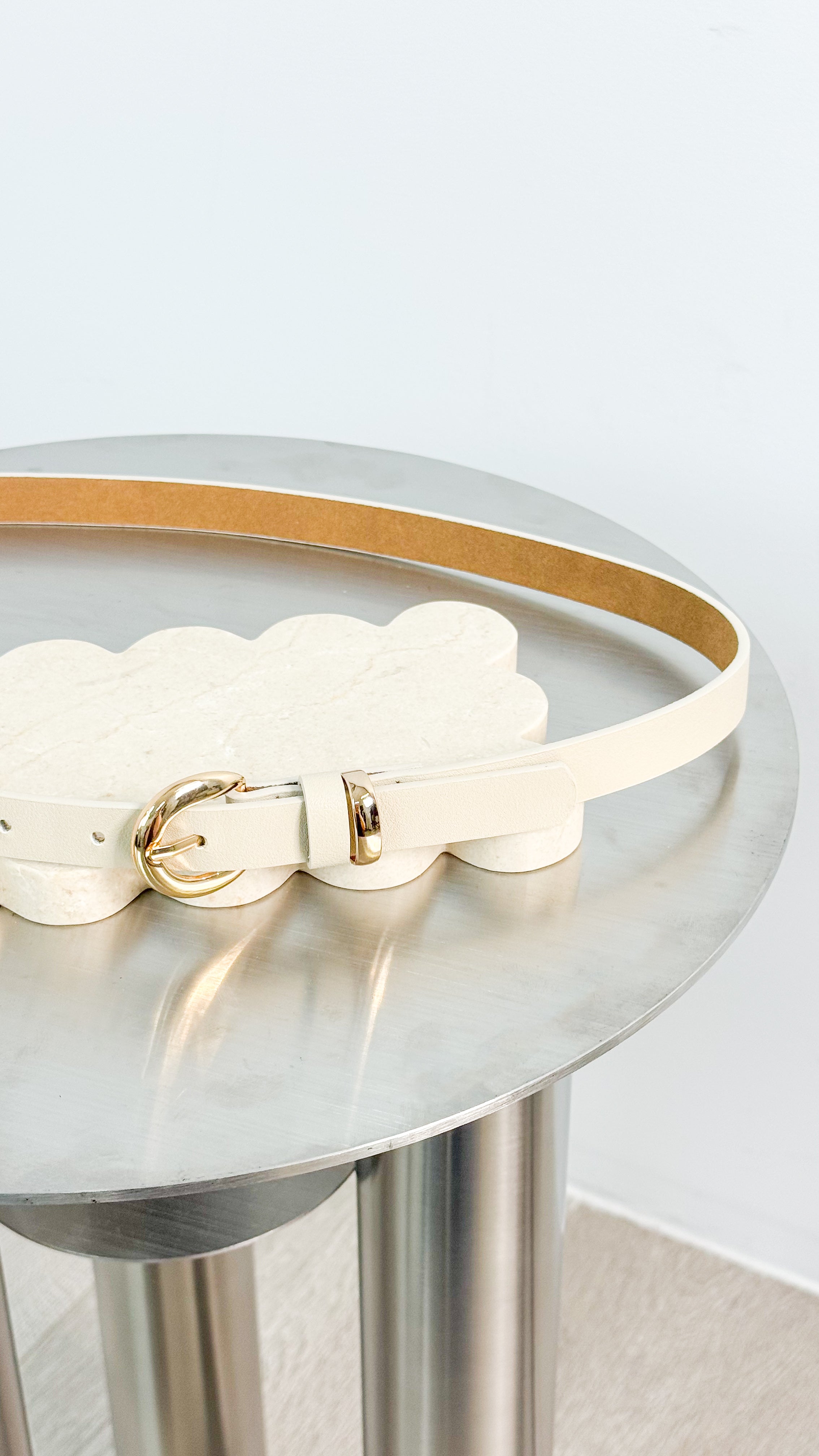 PALOMA THIN BELT - STONE