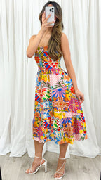 SICILIAN SUN + MOON DRESS - MULTI