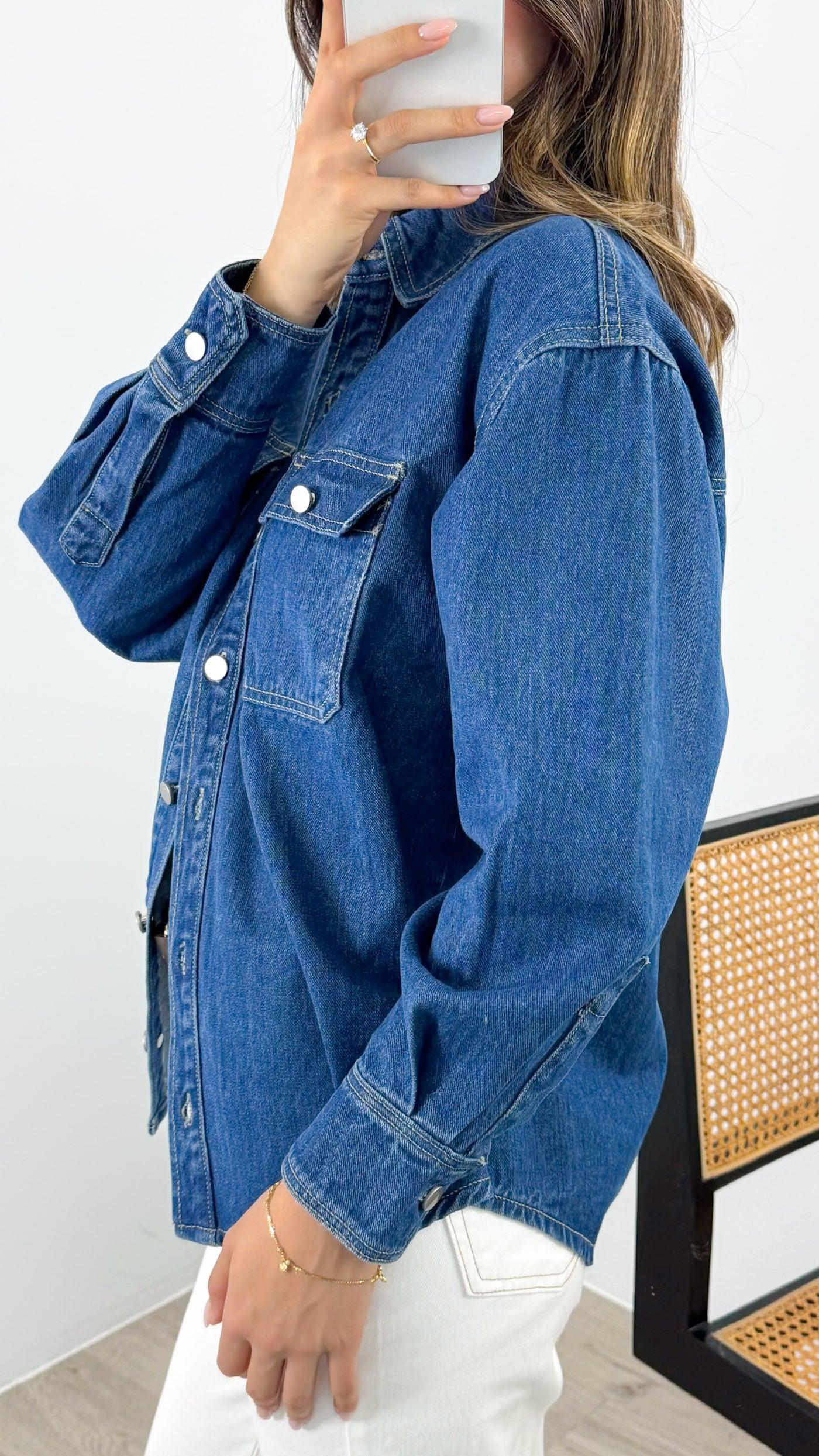 ROWE DENIM SHIRT - DARK DENIM