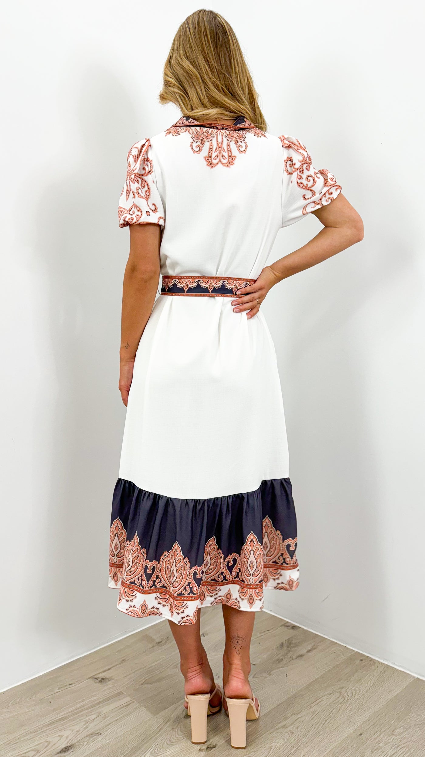 DARLOE MIDI DRESS - WHITE