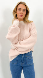 BESSIE STITCH KNIT - BLUSH