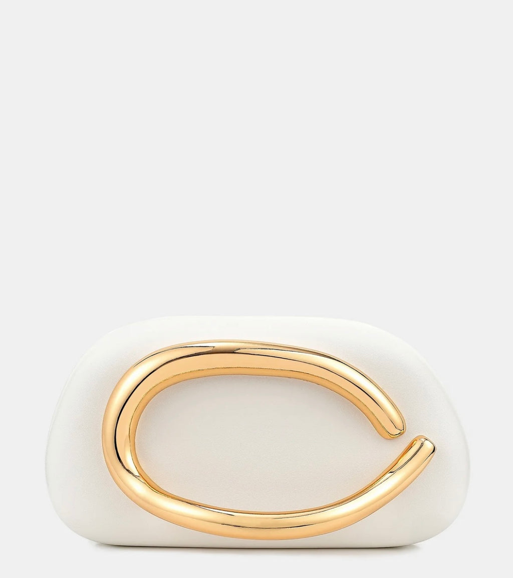 CELINA STATEMENT CLUTCH - WHITE