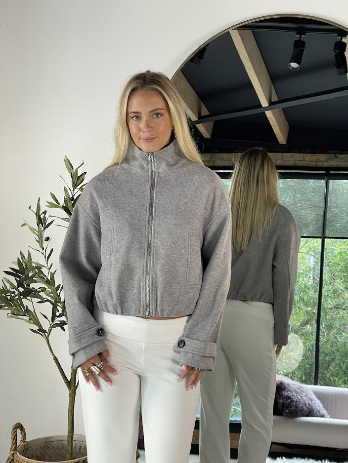 FRASER BOMBER JACKET - GREY