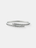 SEREN DIAMANTE STERLING SILVER PLATED BANGLE - SILVER