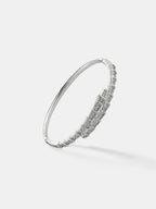 SEREN DIAMANTE STERLING SILVER PLATED BANGLE - SILVER