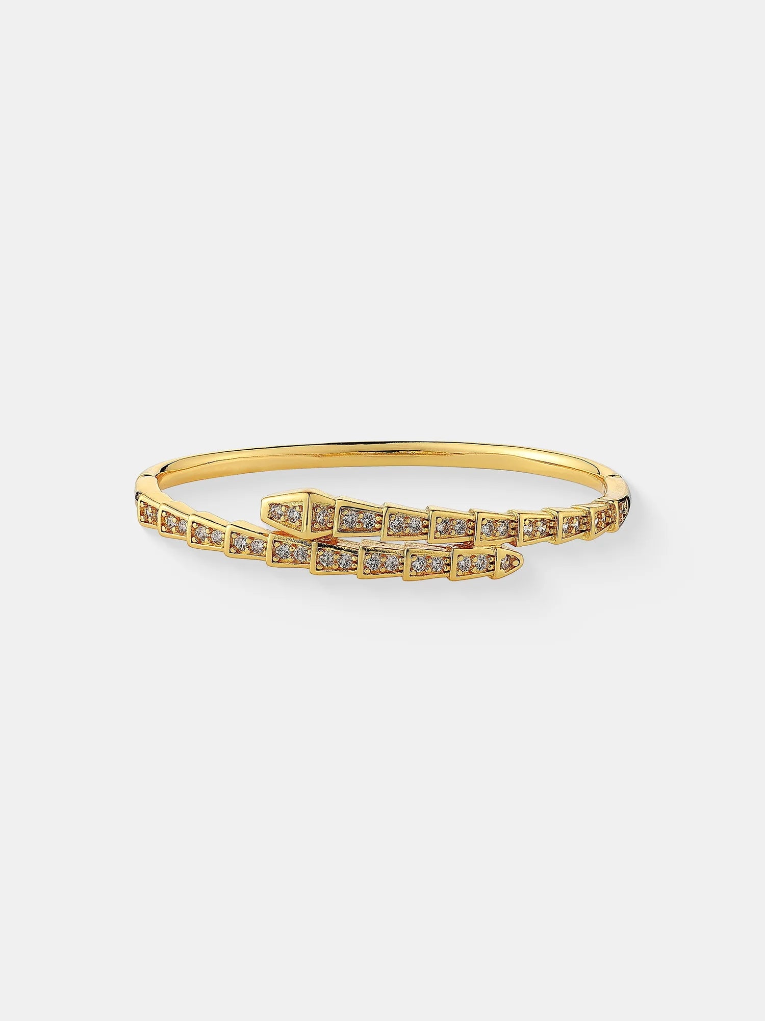 SEREN DIAMANTE 18K GOLD PLATED BANGLE - GOLD