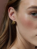 RIPPLE 18K GOLD PLATED EARRINGS - GOLD