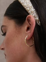 30MM CLASSIC 18K GOLD PLATED HOOPS - GOLD
