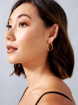 30MM CLASSIC 18K GOLD PLATED HOOPS - GOLD