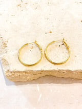 30MM CLASSIC 18K GOLD PLATED HOOPS - GOLD