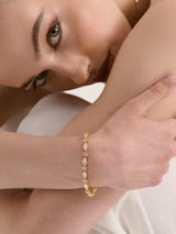 VINTAGE PETITE 18K GOLD PLATED DIAMONTE BRACELET - GOLD