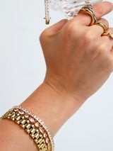 VINTAGE PETITE 18K GOLD PLATED DIAMONTE BRACELET - GOLD