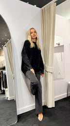 REMY LONG FLUFFY KNIT - BLACK