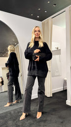 REMY LONG FLUFFY KNIT - BLACK