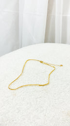 SNAKE 3mm 14K GOLD PLATED NECKLACE - GOLD