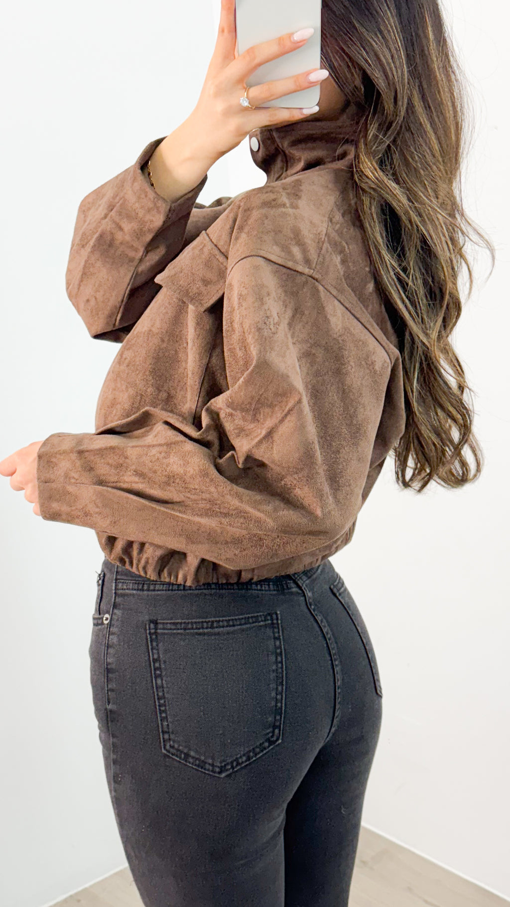 TULLY BOMBER JACKET - CHOCOLATE
