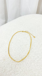 SNAKE 3mm 14K GOLD PLATED NECKLACE - GOLD