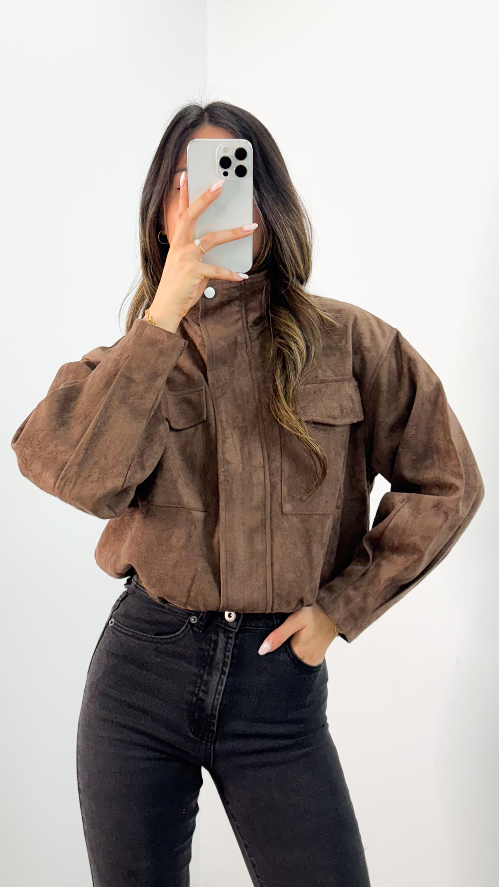TULLY BOMBER JACKET - CHOCOLATE
