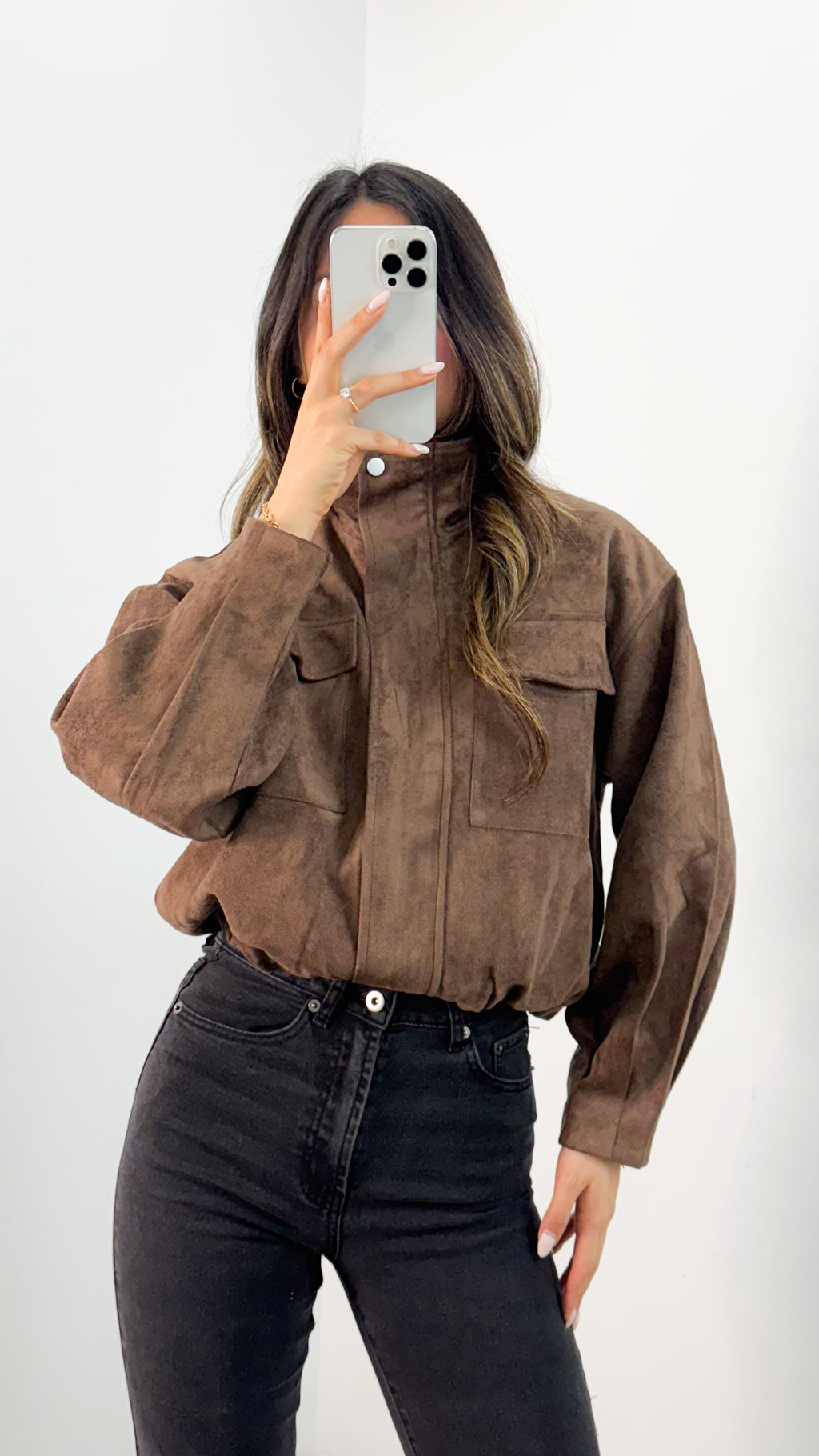 TULLY BOMBER JACKET - CHOCOLATE