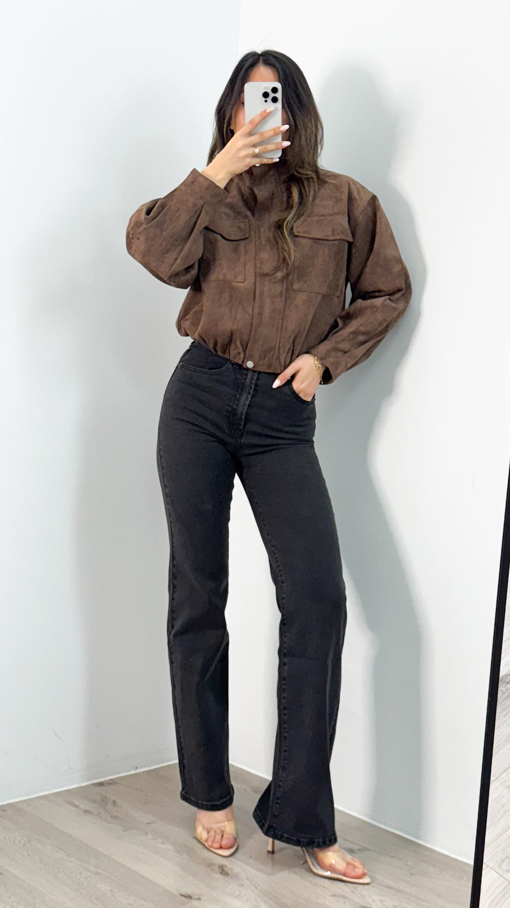 TULLY BOMBER JACKET - CHOCOLATE